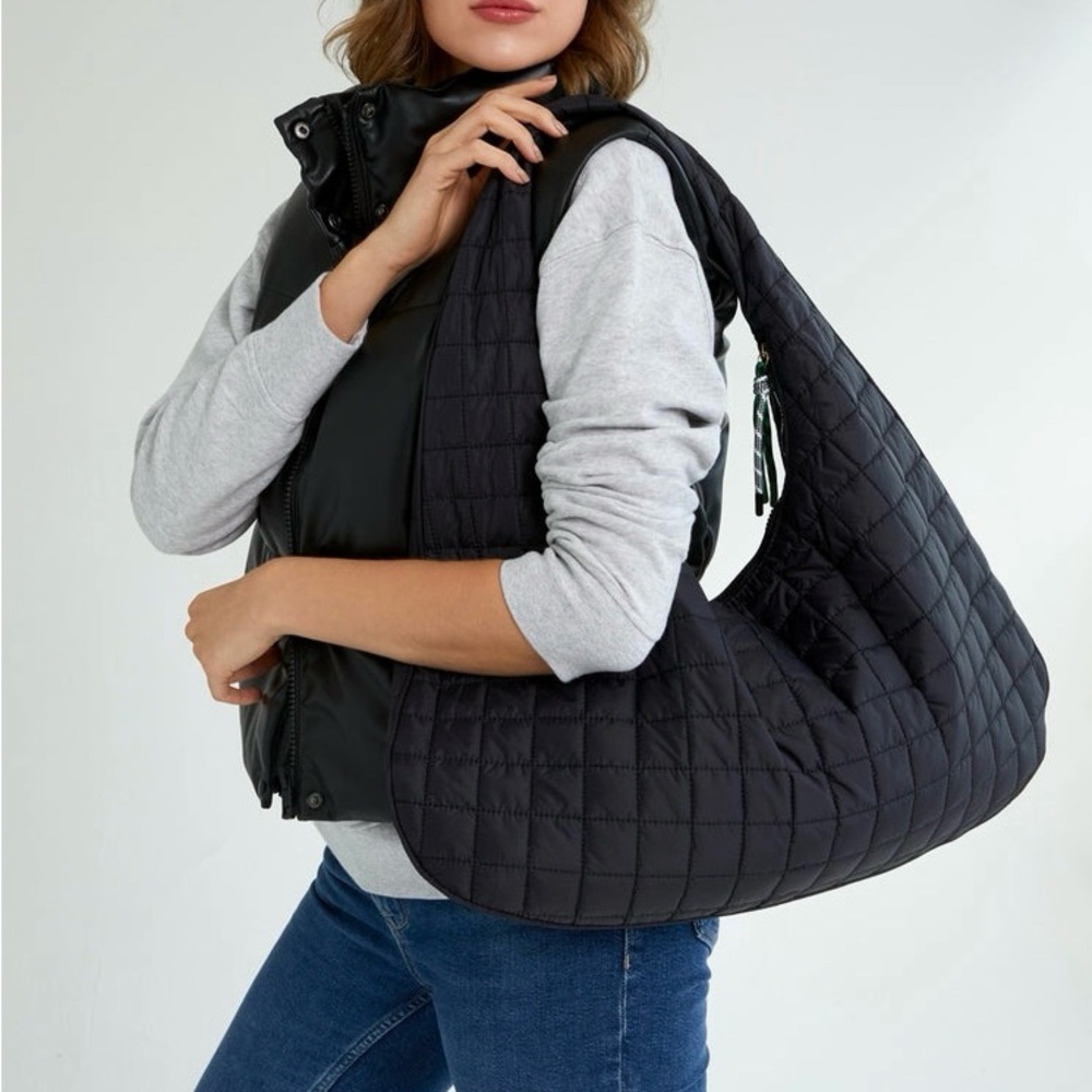 Ezra Quilted Hobo Bag - Picture 2 of 5